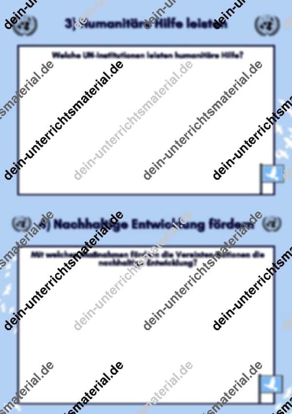 Vereinte Nationen: Aufgaben und Organe der UNO (Fertige Unterrichtseinheit) – Bild 6