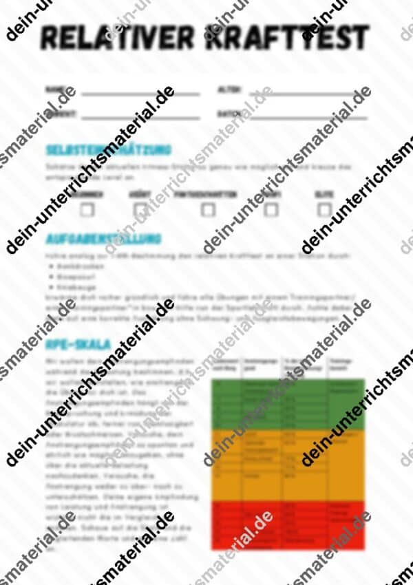 Fitness ⎮ Ausdauer und Kraftausdauer - Materialpaket für das sportliche Profil (36 Doppelstunden) – Bild 10