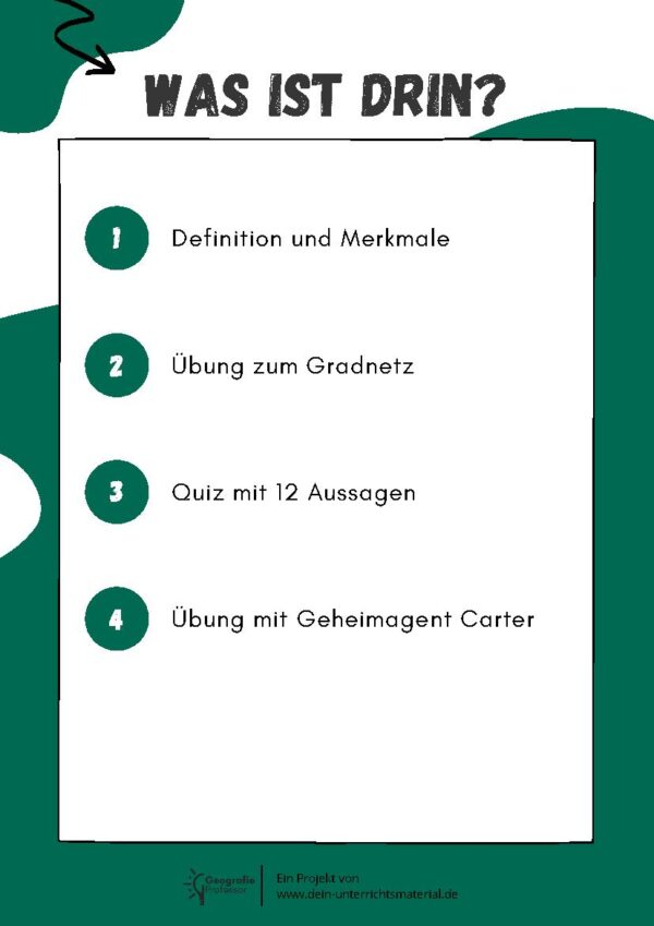 Gradnetz der Erde: Definition, Merkmale, Übungen – Bild 2