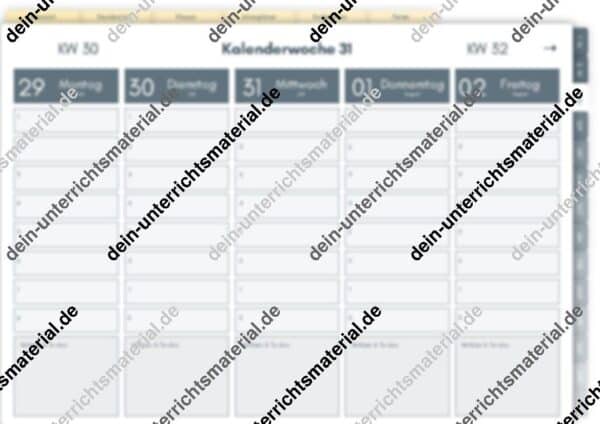 Digitaler Lehrerkalender für GoodNotes | Schuljahr 2024/2025 (iPad, Surface etc.) – Bild 11
