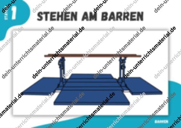 Turnen ⎮ Materialpaket Barren (128 Stationskarten, inkl. methodische Reihen, Spiel und Bewertungsraster) – Bild 4