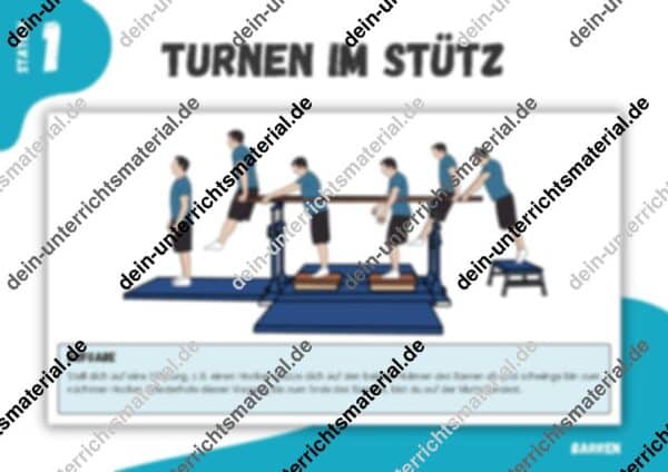 Turnen ⎮ Materialpaket Barren (128 Stationskarten, inkl. methodische Reihen, Spiel und Bewertungsraster) – Bild 10