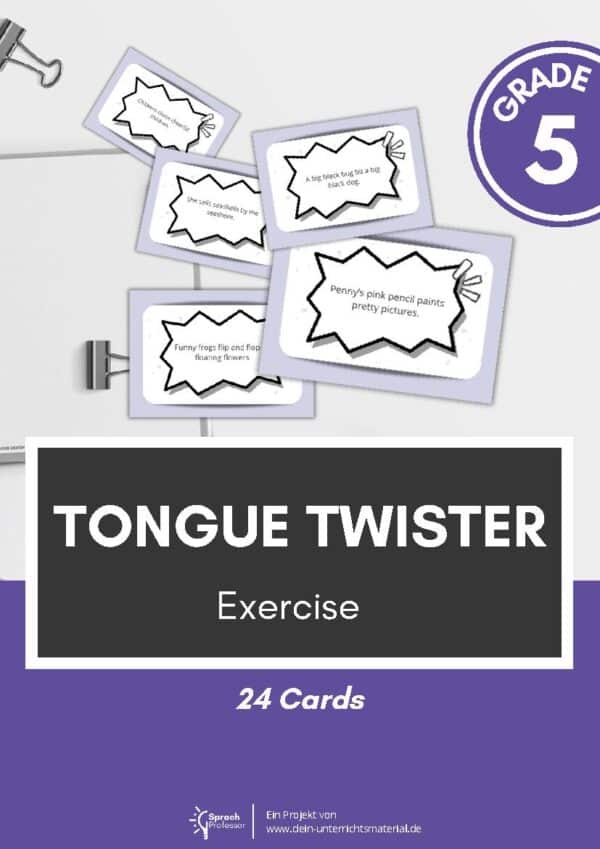 Tongue Twister - kostenlose Arbeitsblätter (Zungenbrecher - Speaking Practice)